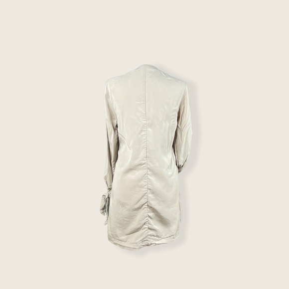 Matteson Beige Open Drape Trench Coat S - Picture 6 of 8